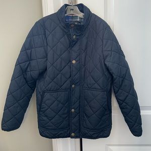 Joules navy quilted barn jacket youth large boy 11